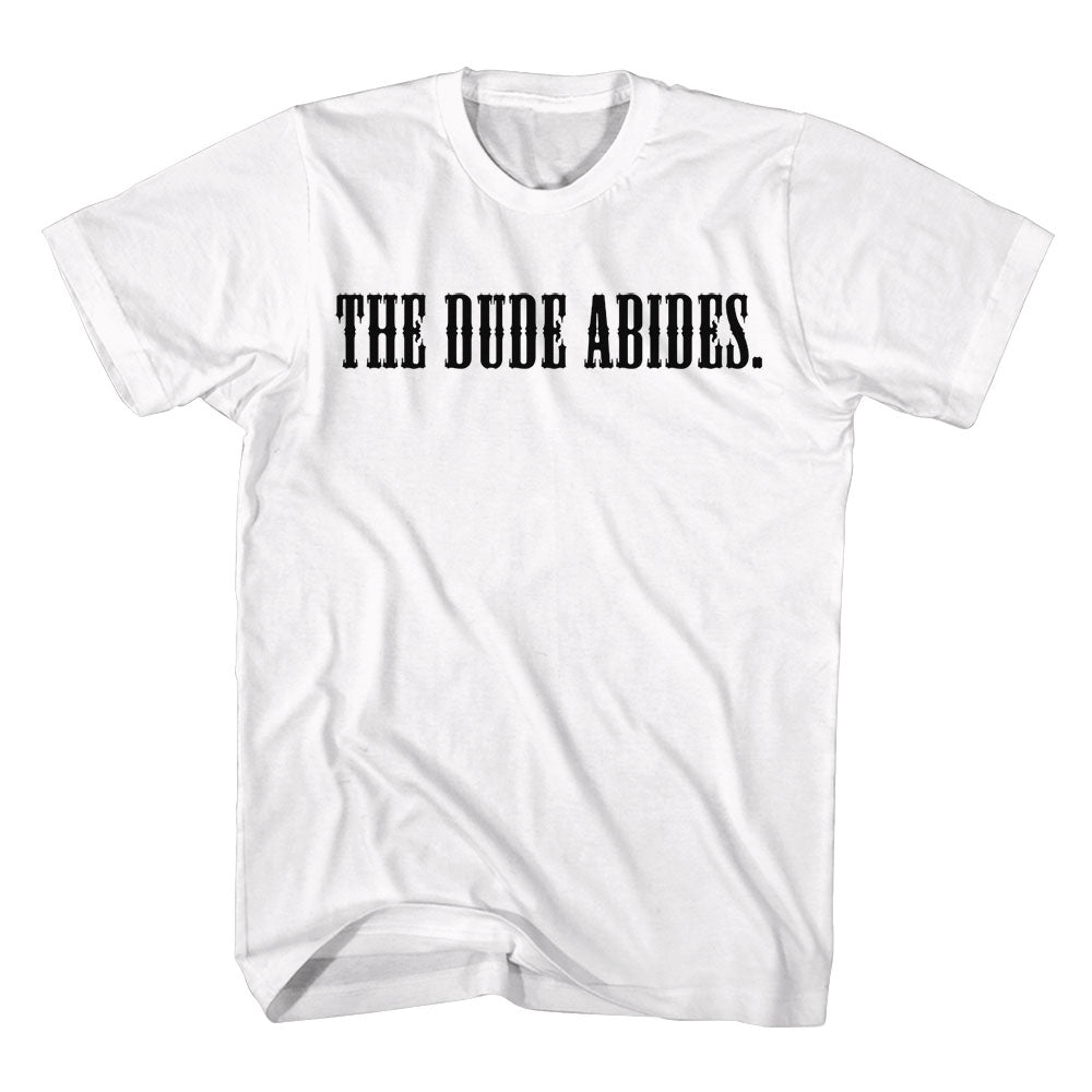 THE BIG LEBOWSKI Famous T-Shirt, THE DUDE ABIDES
