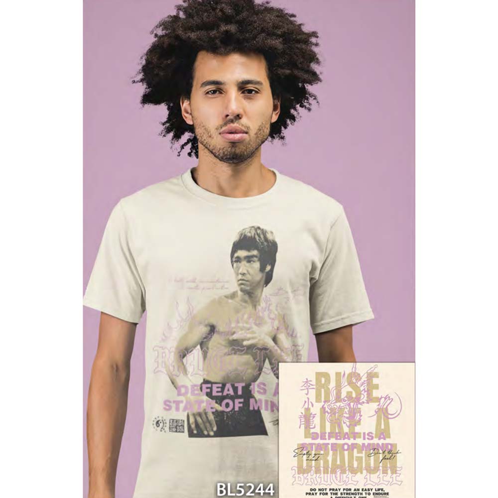 BRUCE LEE Eye-Catching T-Shirt, RISE LIKE A DRAGON