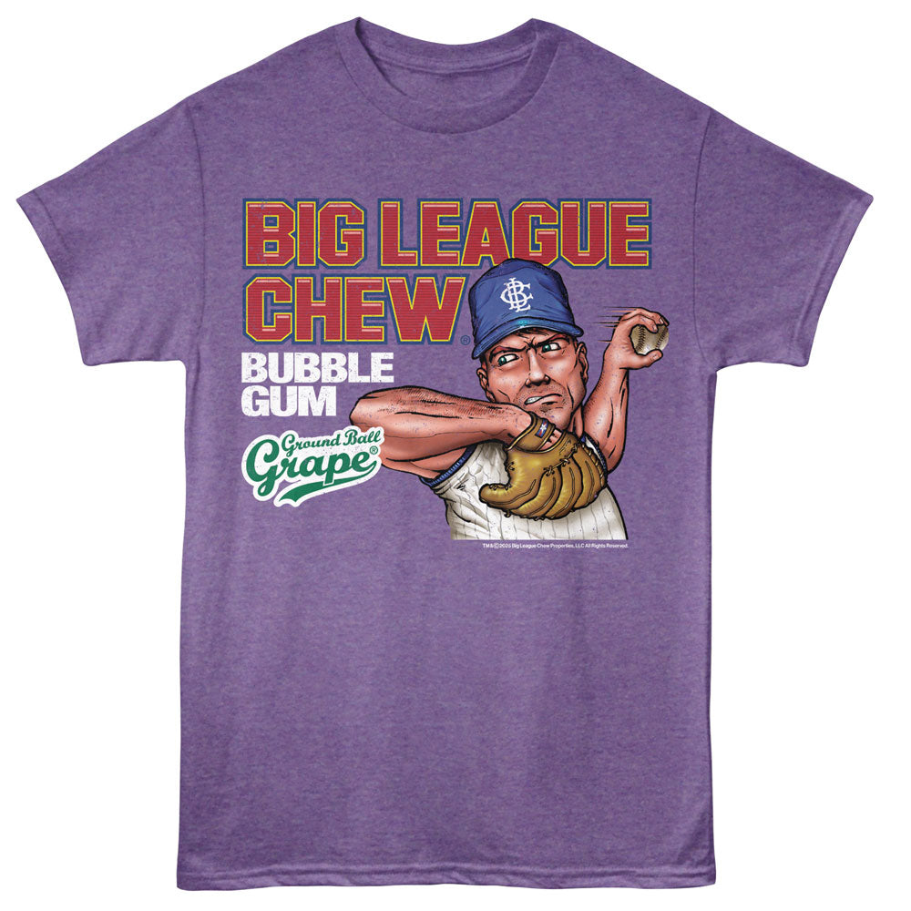 BIG LEAGUE CHEW Eye-Catching T-Shirt, GROUND BALL GRAPE