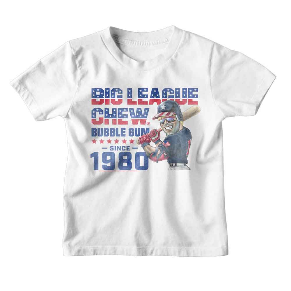 BIG LEAGUE CHEW Kids T-Shirt, SPANGLED SINCE 1980