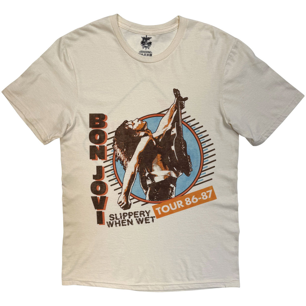 BON JOVI Attractive T-shirt, Slippery When Wet Tour &