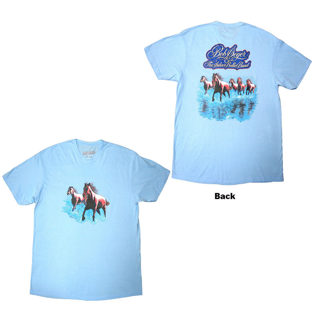 BOB SEGER Attractive T-Shirt, Horses Authentic Band Merch BOB SEGER Attractive T-Shirt, Horses Authentic Band Merch