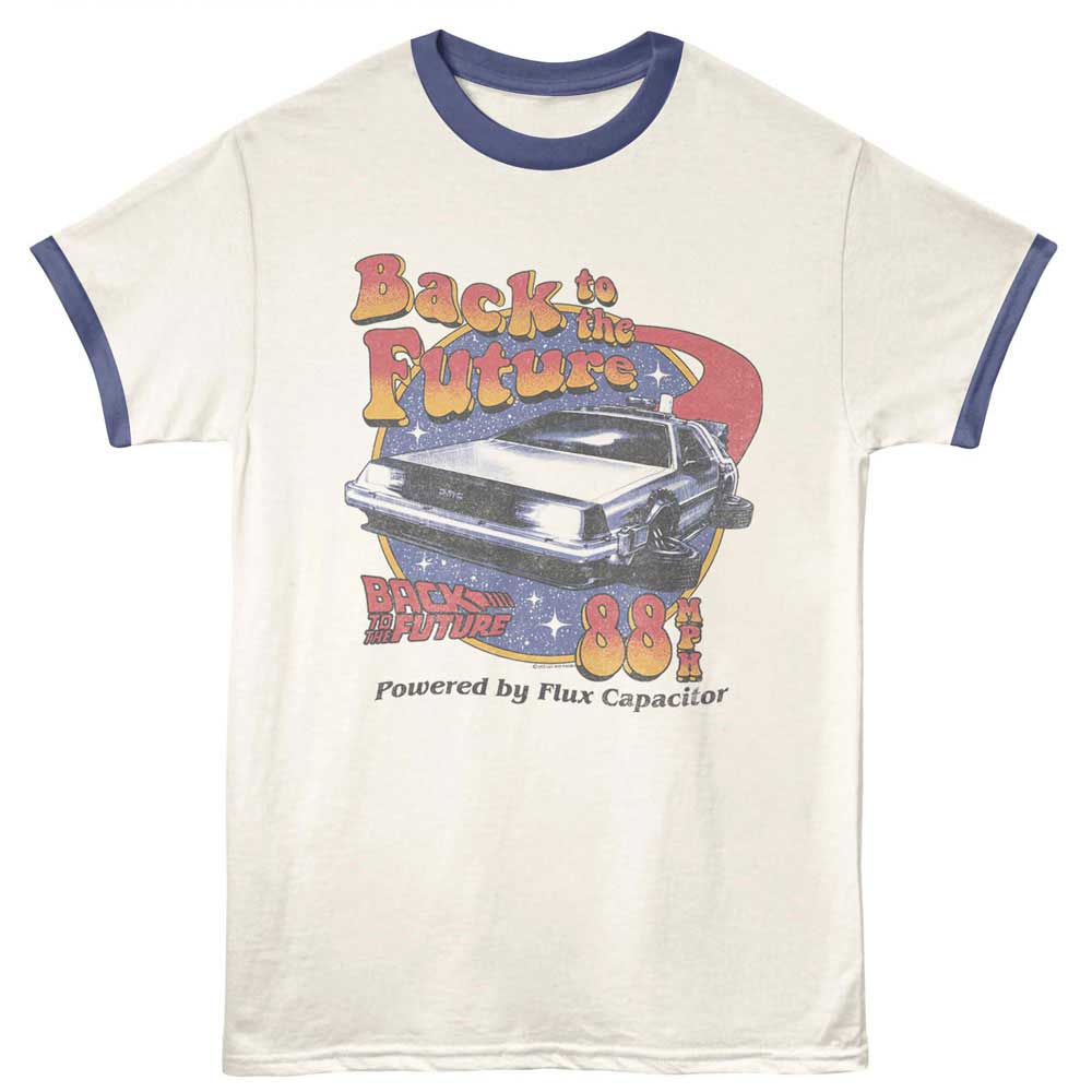 BACK TO THE FUTURE Ringer T-Shirt, STARS RETRO FONT