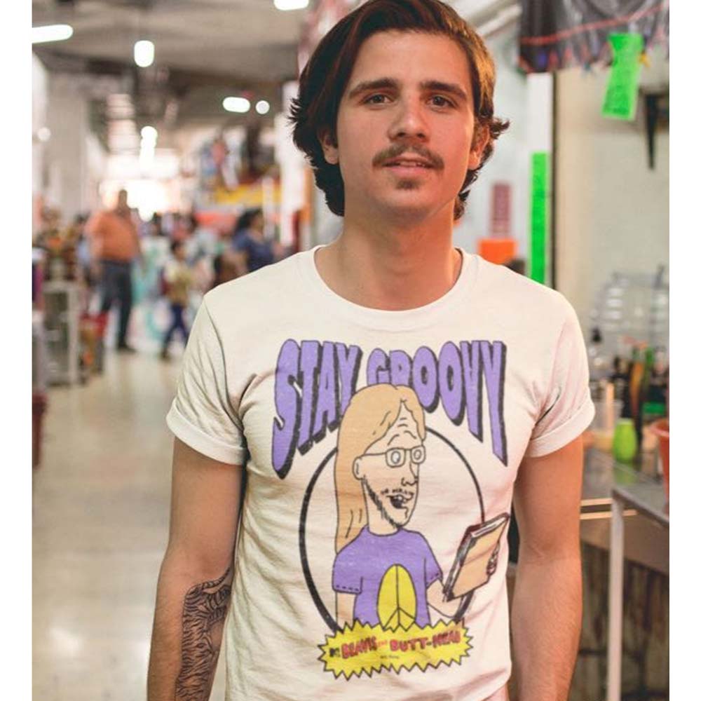 BEAVIS AND BUTT-HEAD Eye-Catching T-Shirt, Stay Groovy