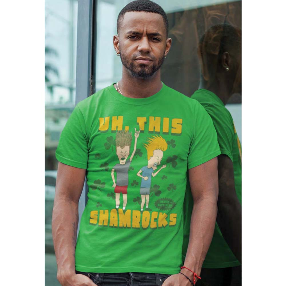 BEAVIS AND BUTT-HEAD Eye-Catching T-Shirt, THIS SHAMROCKS