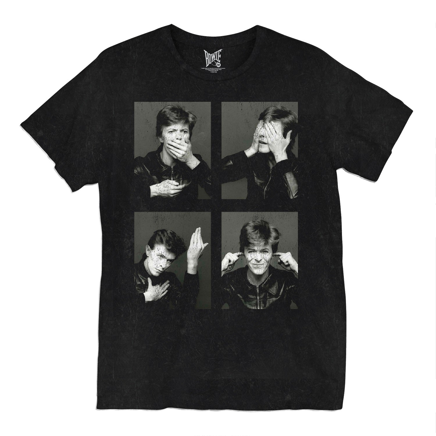 DAVID BOWIE Mineral Wash T-Shirt, Grid