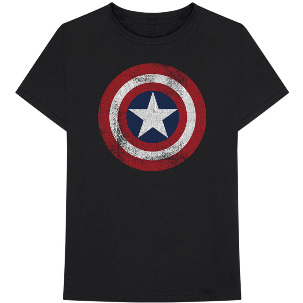 MARVEL COMICS Attractive T-shirt, Captain America Distressed Shield