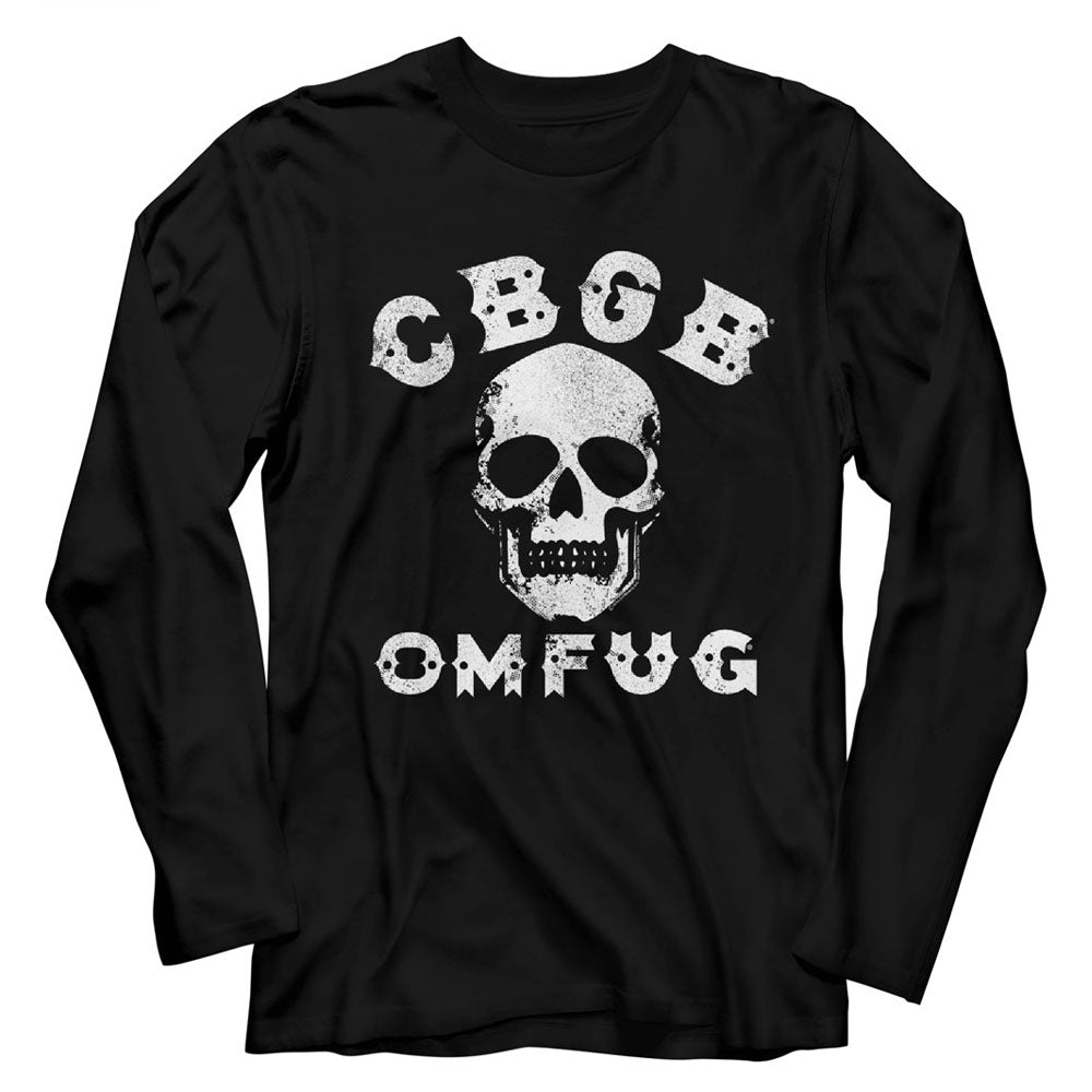 CBGB Eye-Catching Long Sleeve T-Shirt, Skull