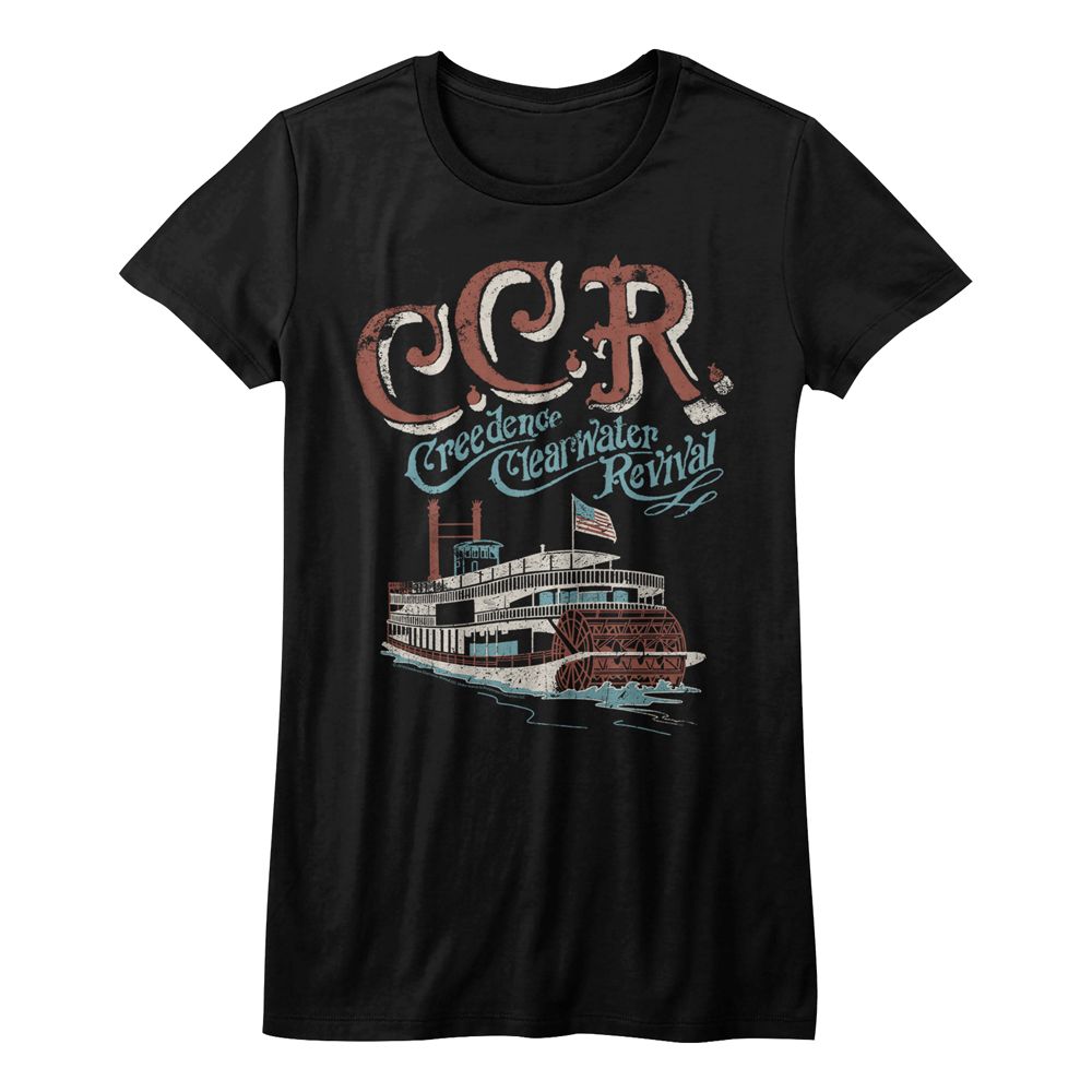 CREEDENCE CLEARWATER REVIVAL Ladies T-Shirt, RIVERBOAT