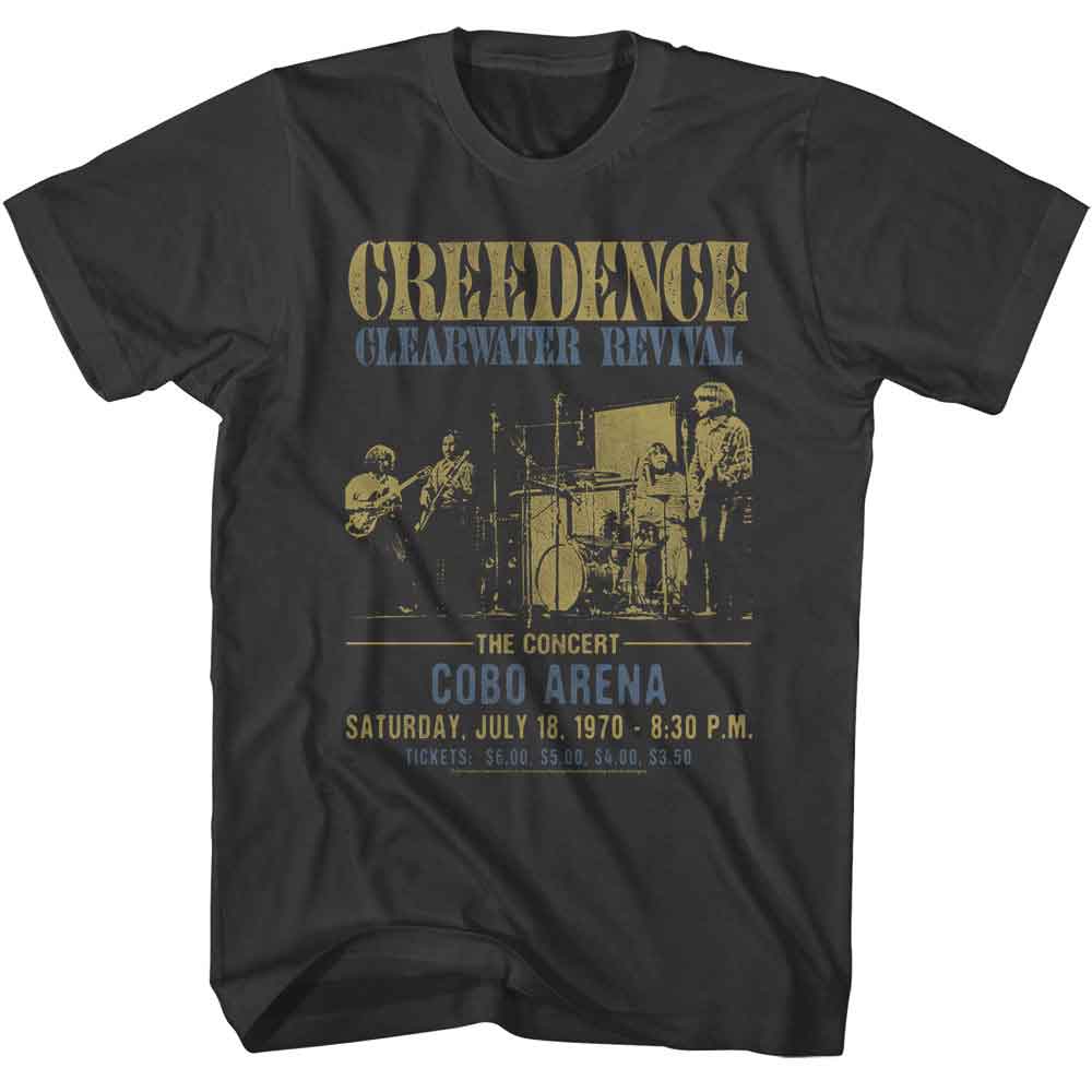 CREEDENCE CLEARWATER REVIVAL Eye-Catching T-Shirt, COBO ARENA