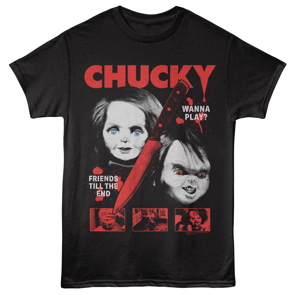 CHUCKY Eye-Catching T-Shirt, KNIFE SPLIT