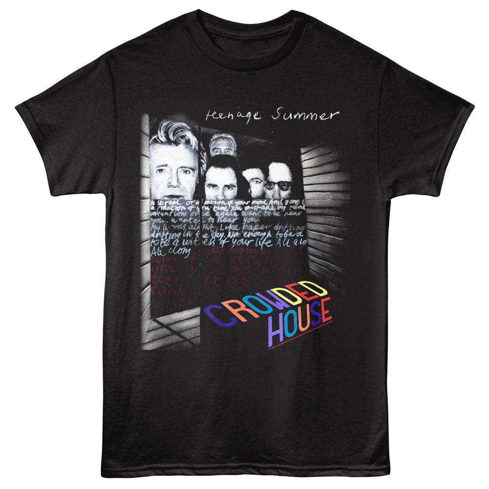 CROWDED HOUSE Eye-Catching T-Shirt, TEENAGE SUMMER