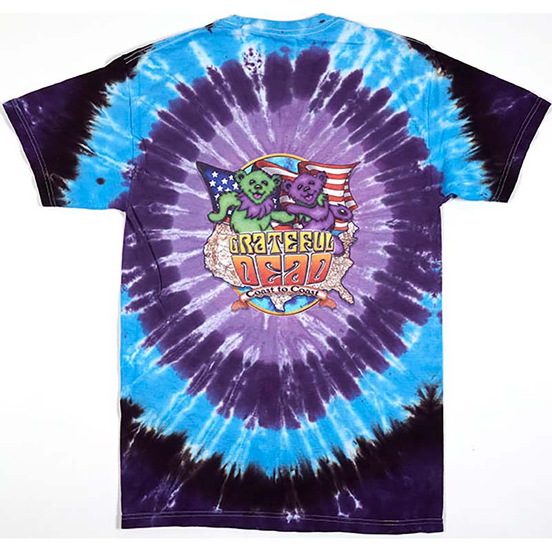 GRATEFUL DEAD Tie Dye T-Shirt, Coast to Coast