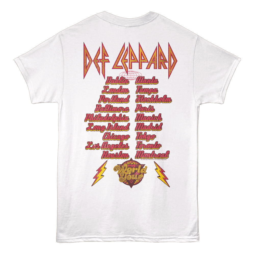 DEF LEPPARD Eye-Catching T-Shirt, WORLD TOUR 87 88