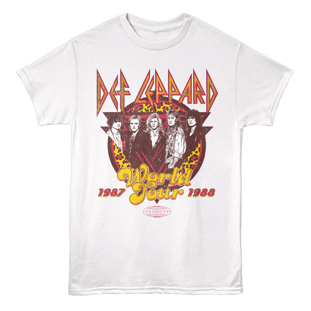 DEF LEPPARD Eye-Catching T-Shirt, WORLD TOUR 87 88