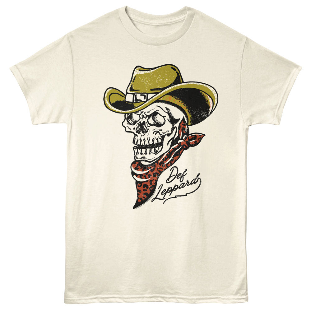 DEF LEPPARD Eye-Catching T-Shirt, COWBOY SKELETON