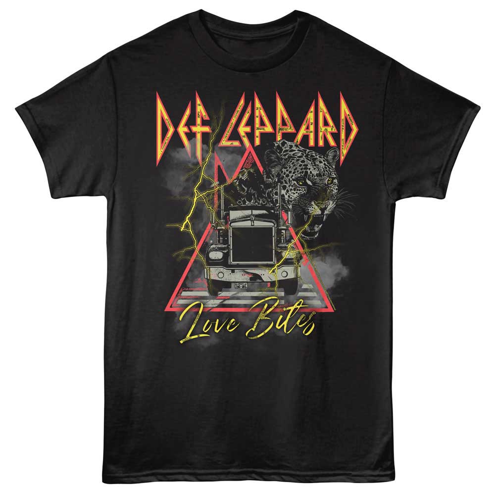 DEF LEPPARD Eye-Catching T-Shirt, LOVE BITES TRUCK