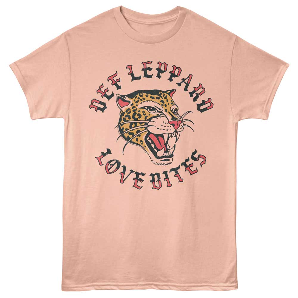 Pink t-shirt with Def Leppard &