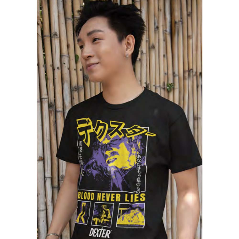 DEXTER Eye-Catching T-Shirt, BLOOD NEVER LIES
