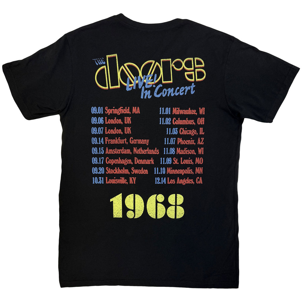 THE DOORS Carbon T-Shirt, Live In Concert &