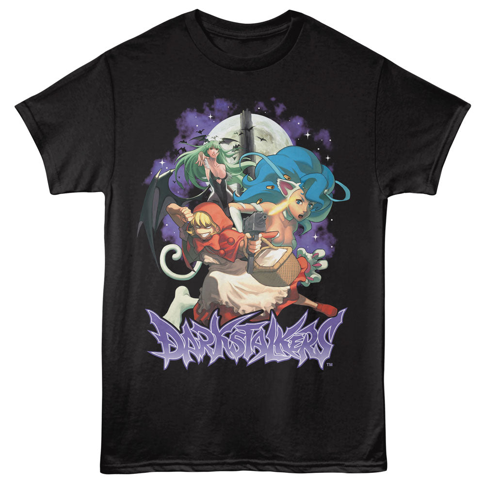 DARKSTALKERS Eye-Catching T-Shirt, TOWER AND MOON