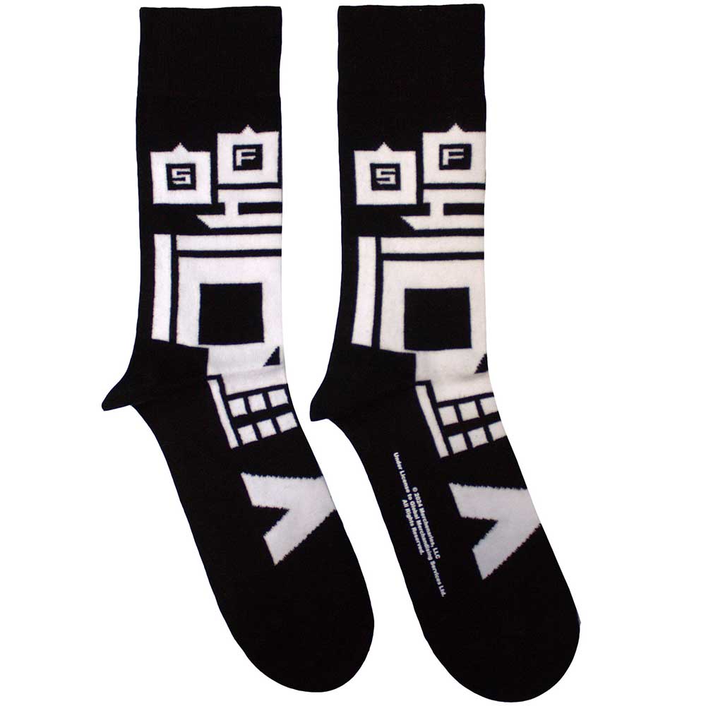 FIVE FINGER DEATH PUNCH Unisex Ankle Socks, Pixeled Skull