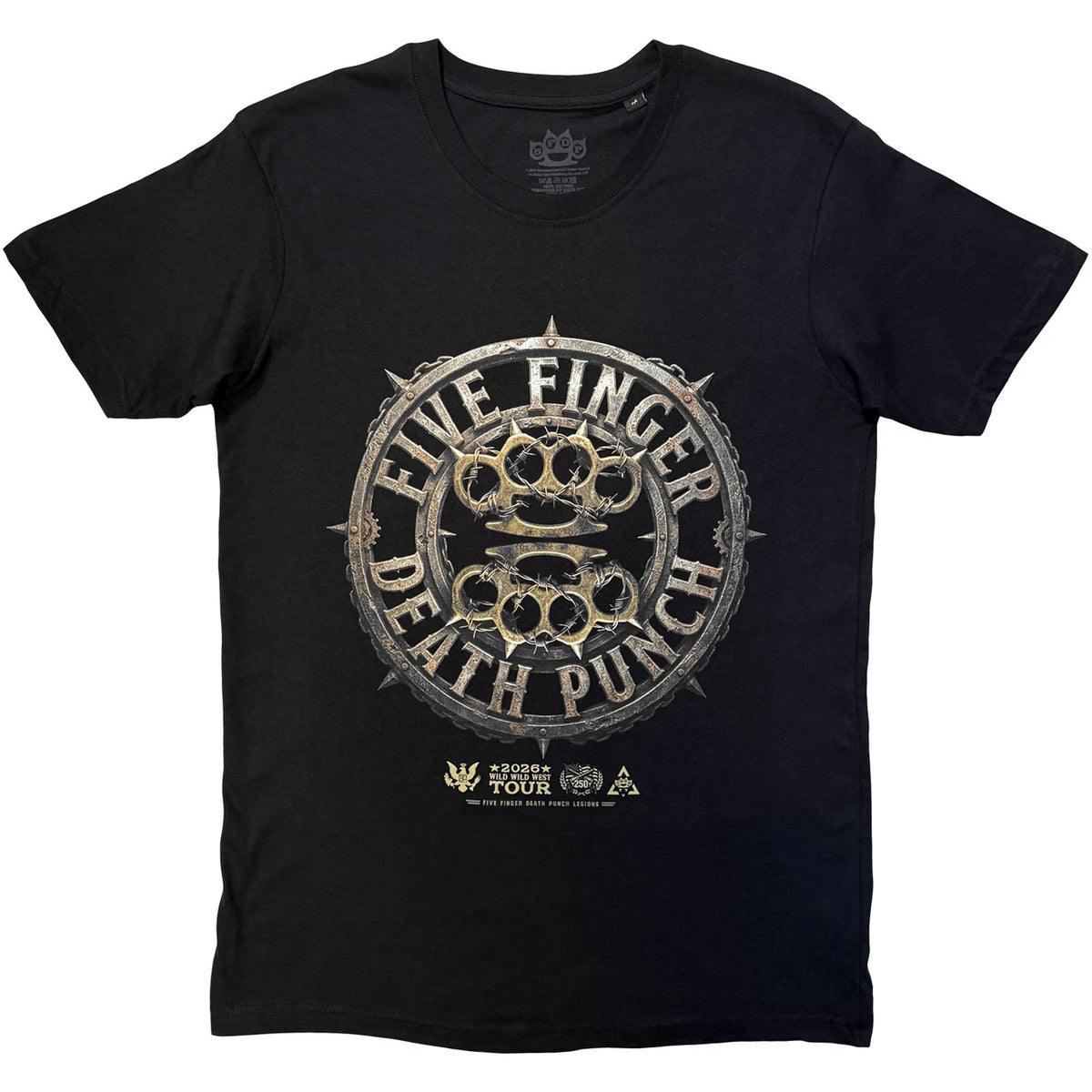 FIVE FINGER DEATH PUNCH Attractive T-Shirt, Knuckles Emblem
