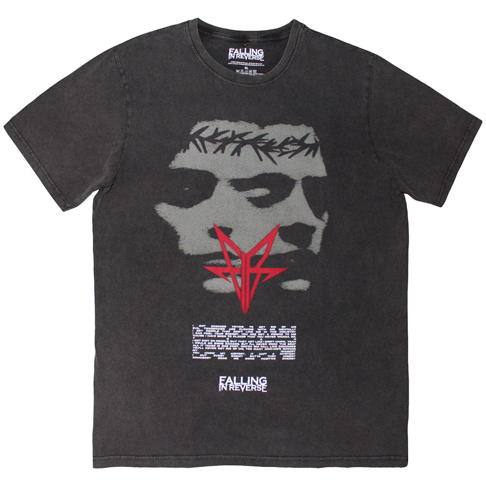 FALLING IN REVERSE Stone Wash T-Shirt, Blur