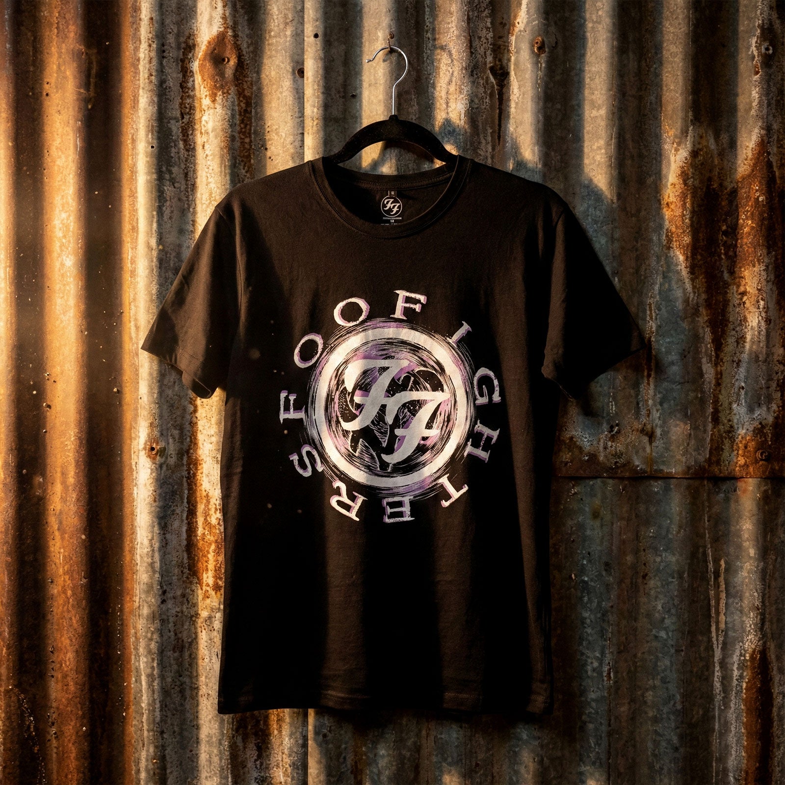 FOO FIGHTERS Carbon T-Shirt, Wheel Logo Shadow