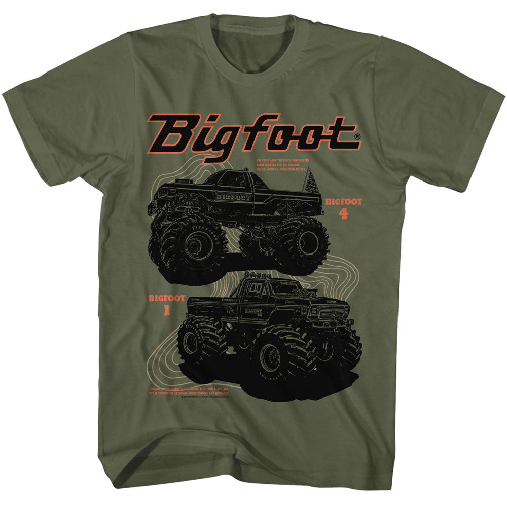 BIGFOOT Eye-Catching T-Shirt, 1 AND 4