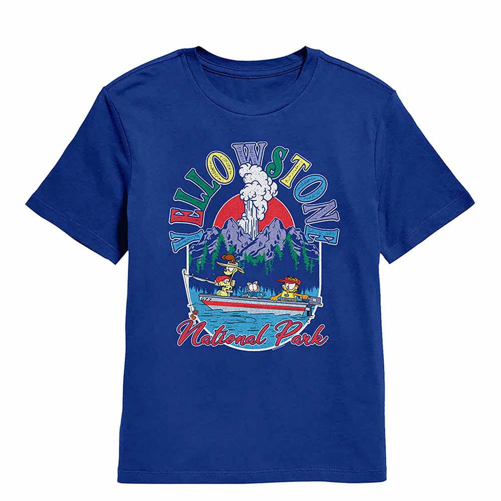 GARFIELD Kids T-Shirt, YELLOWSTONE FISHING
