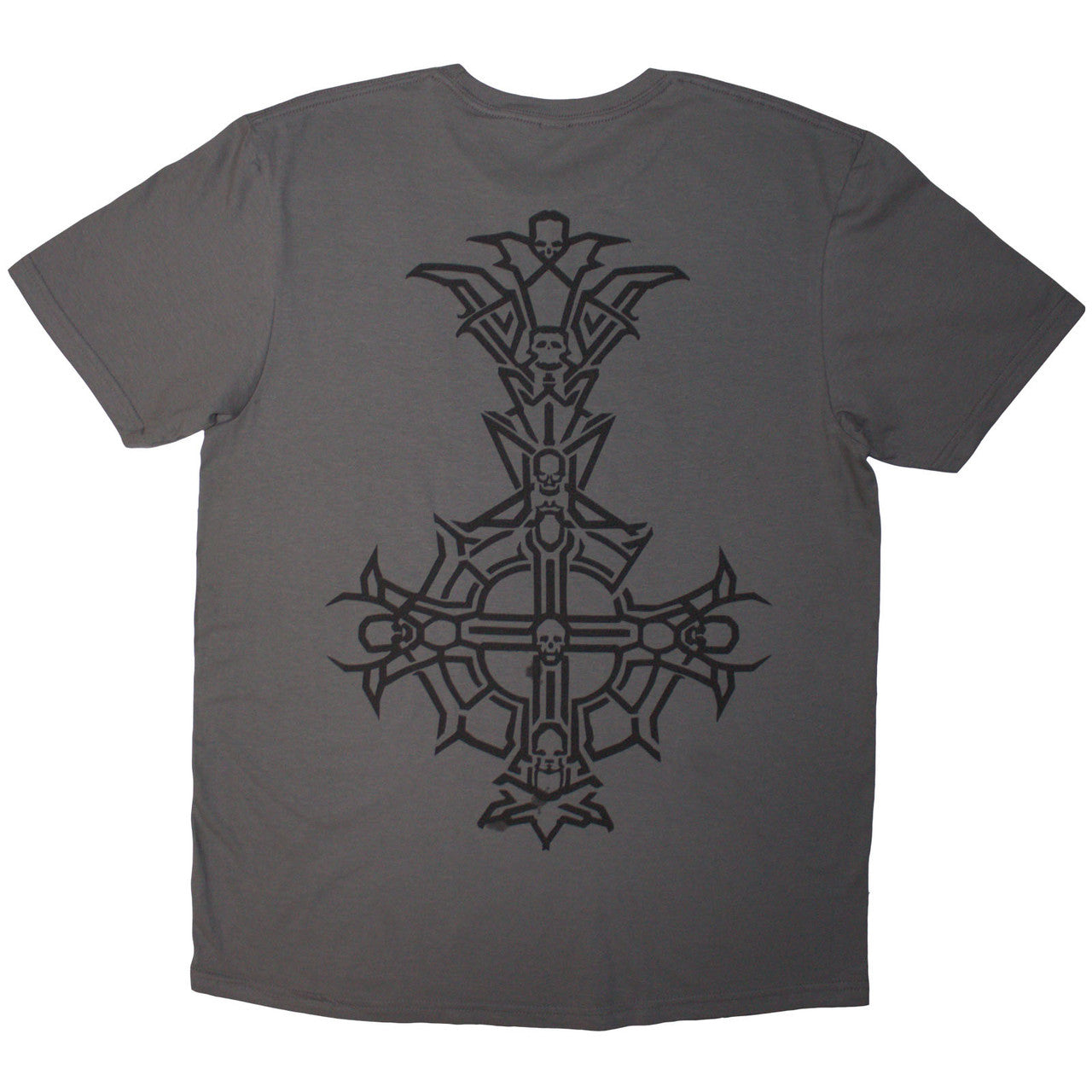 GHOST Attractive T-Shirt, Chrome Logo & Crucifix Outline
