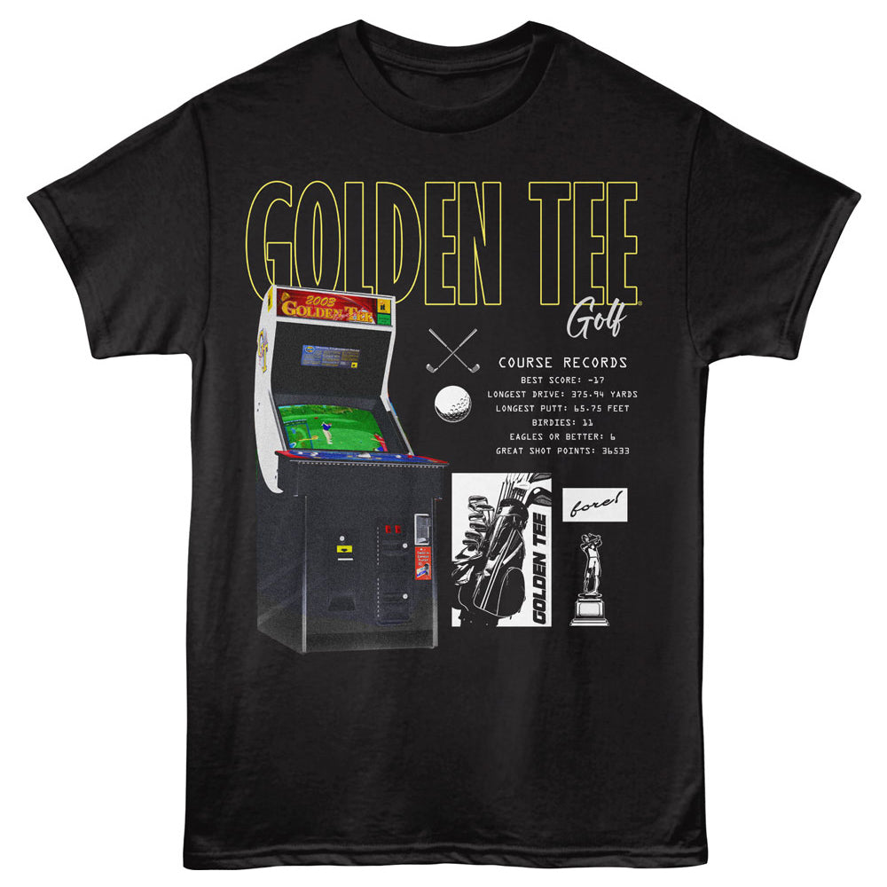 GOLDEN TEE Eye-Catching T-Shirt, LARGE GAME CABINET