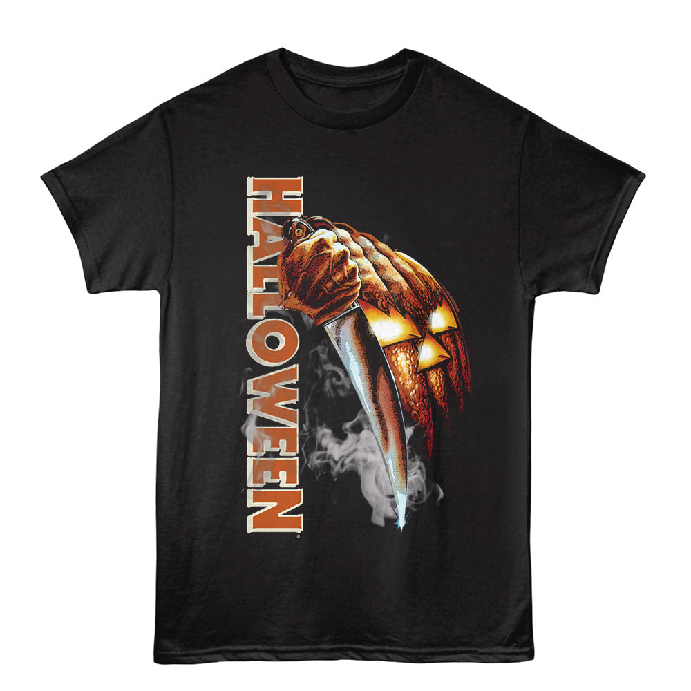 HALLOWEEN Eye-Catching T-Shirt, PUMPKIN KNIFE