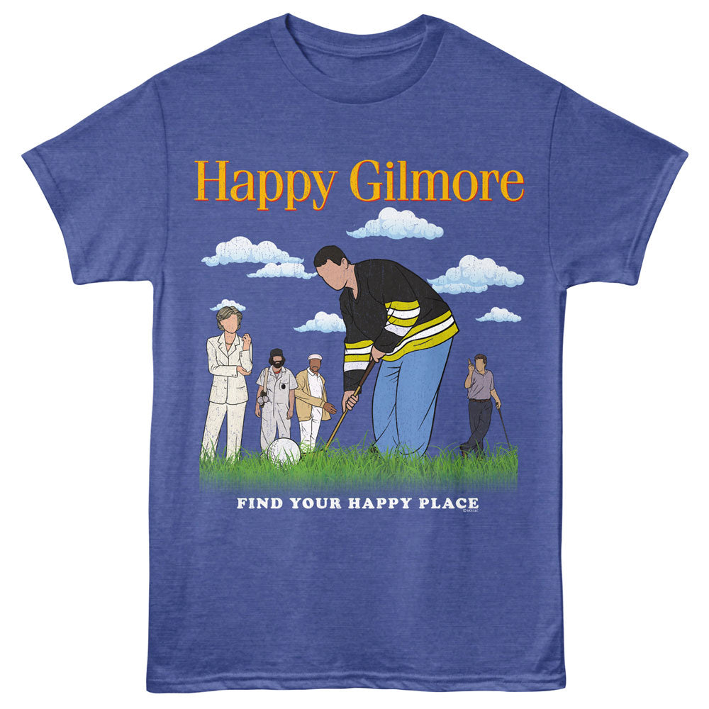 HAPPY GILMORE Eye-Catching T-Shirt, FIND YOUR HAPPY PLACE