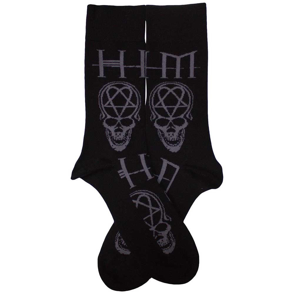 HIM Unisex Ankle Socks, Heartagram Skull
