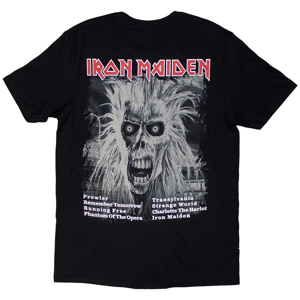 IRON MAIDEN Attractive T-Shirt, First Album Track List V.3.