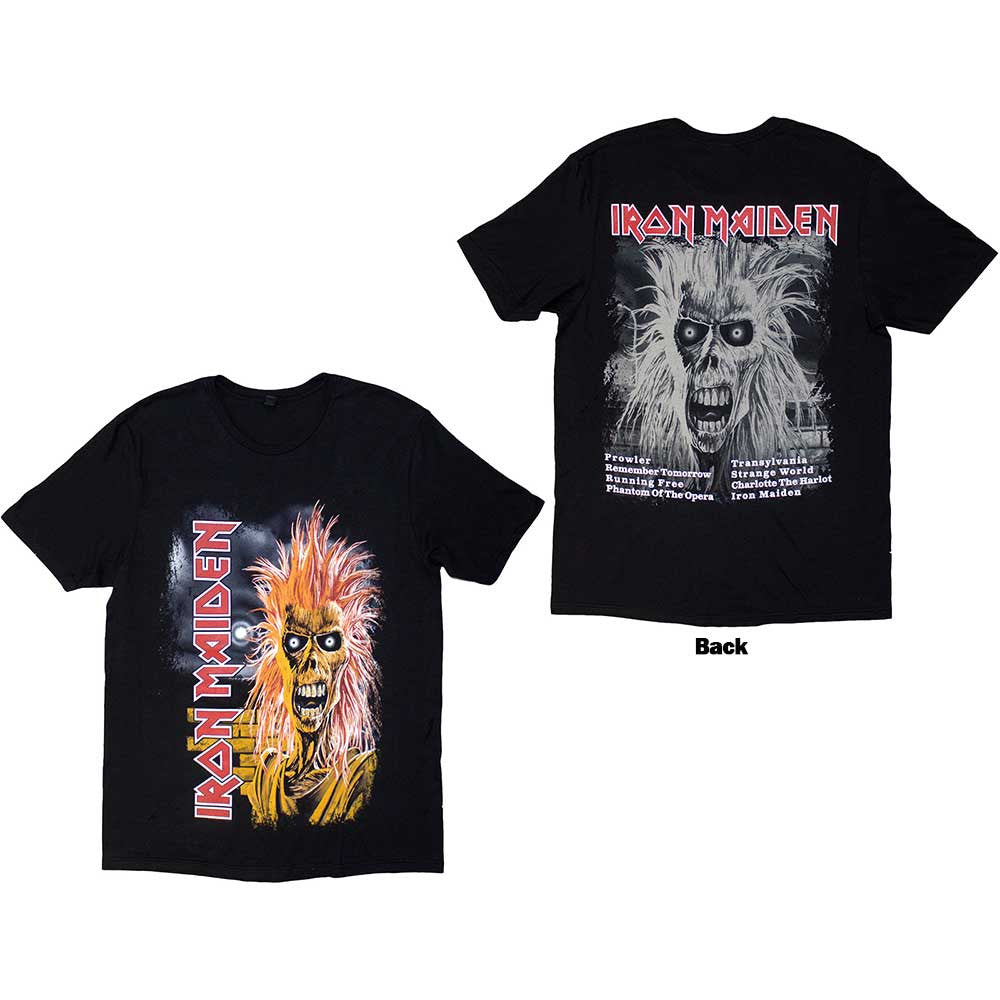 IRON MAIDEN Attractive T-Shirt, First Album Track List V.3.