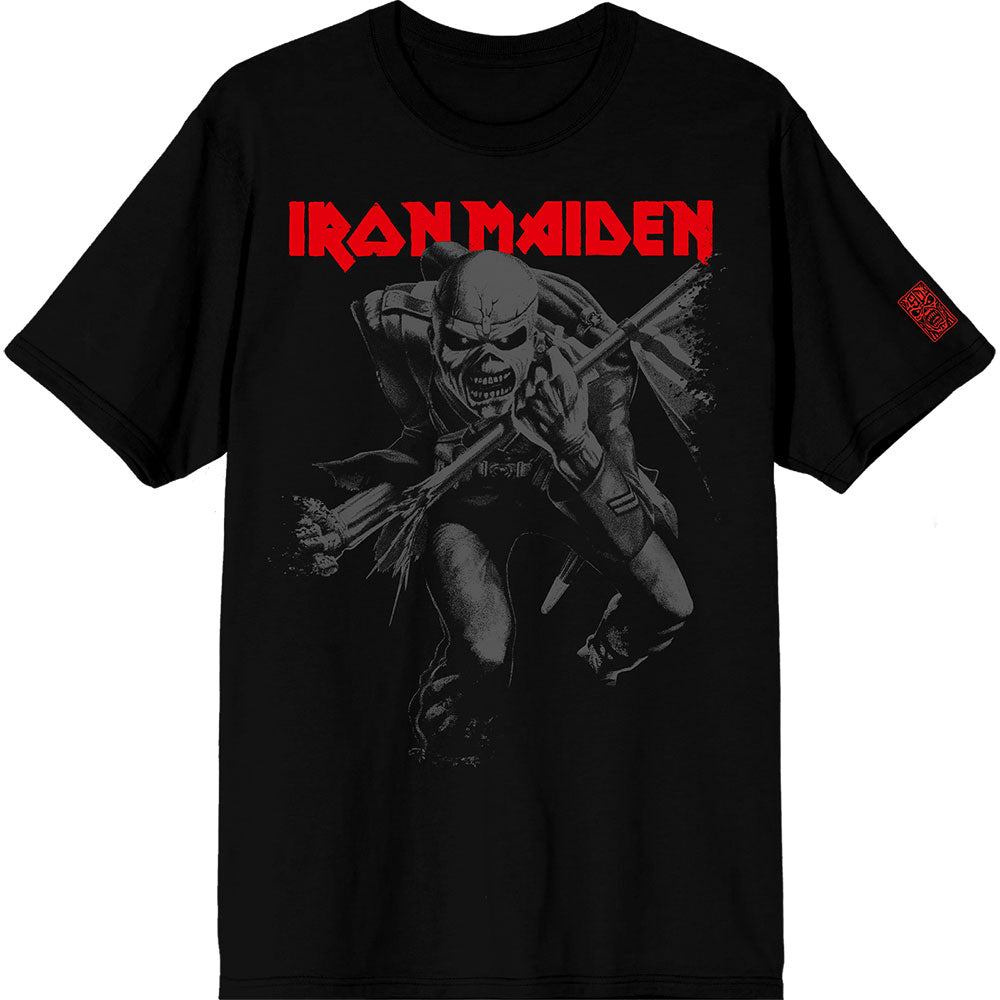 IRON MAIDEN Attractive T-Shirt, 50 Trooper Crop Grey