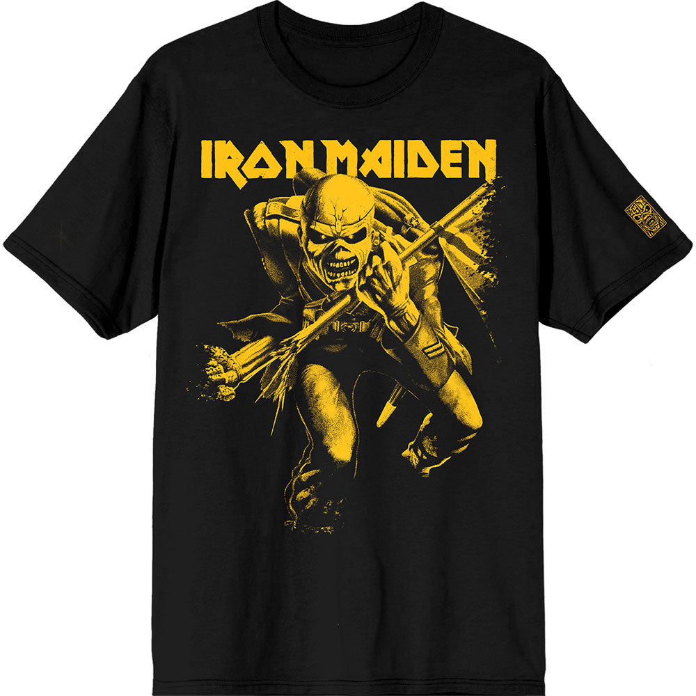 IRON MAIDEN Attractive T-Shirt, 50 Trooper Crop Yellow