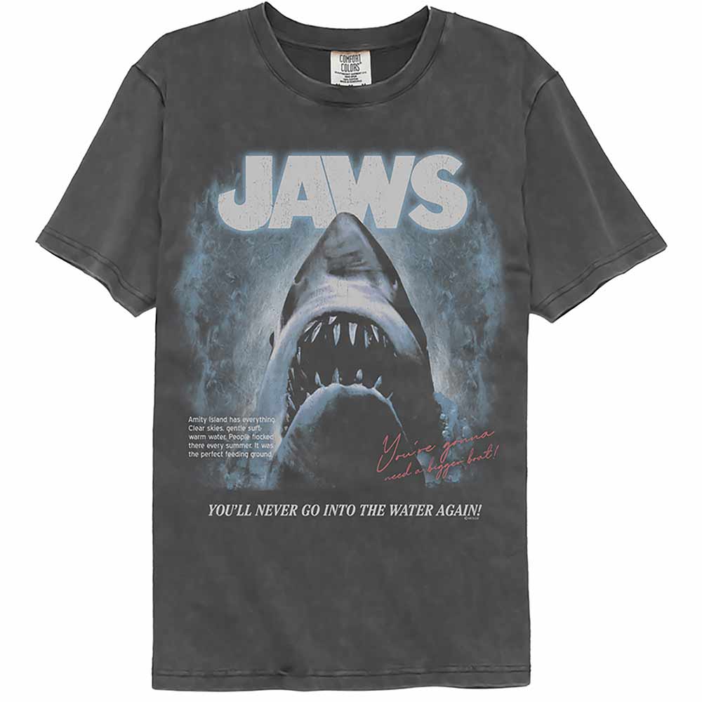 Jaws Faded Background Garment Dye T-Shirt