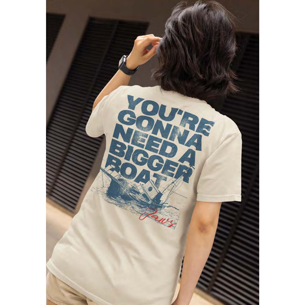 JAWS Eye-Catching T-Shirt, BIGGER BOAT