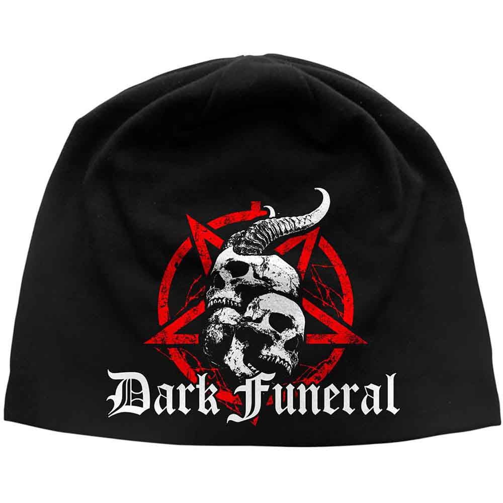 DARK FUNERAL Attractive Beanie Hat, Skulls & Pentagram
