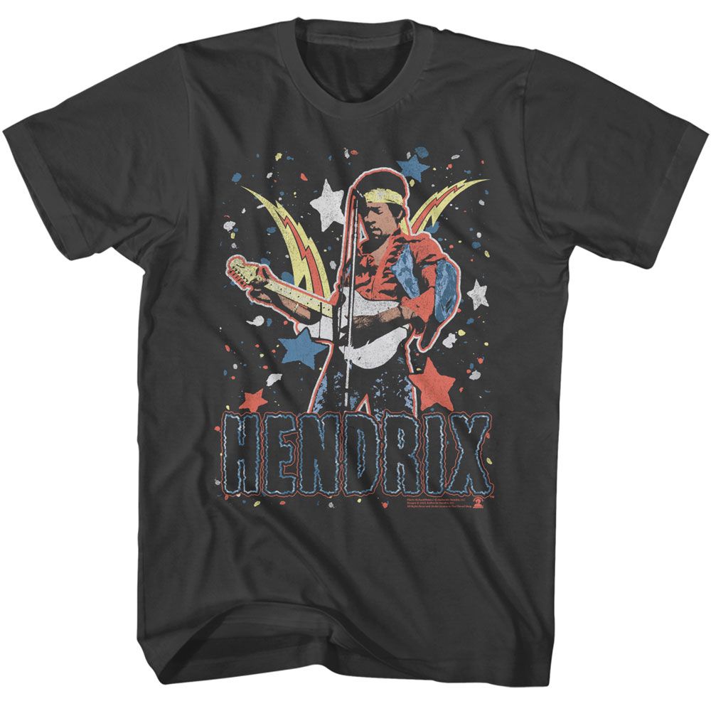 JIMI HENDRIX Eye-Catching T-Shirt, Star Bursts
