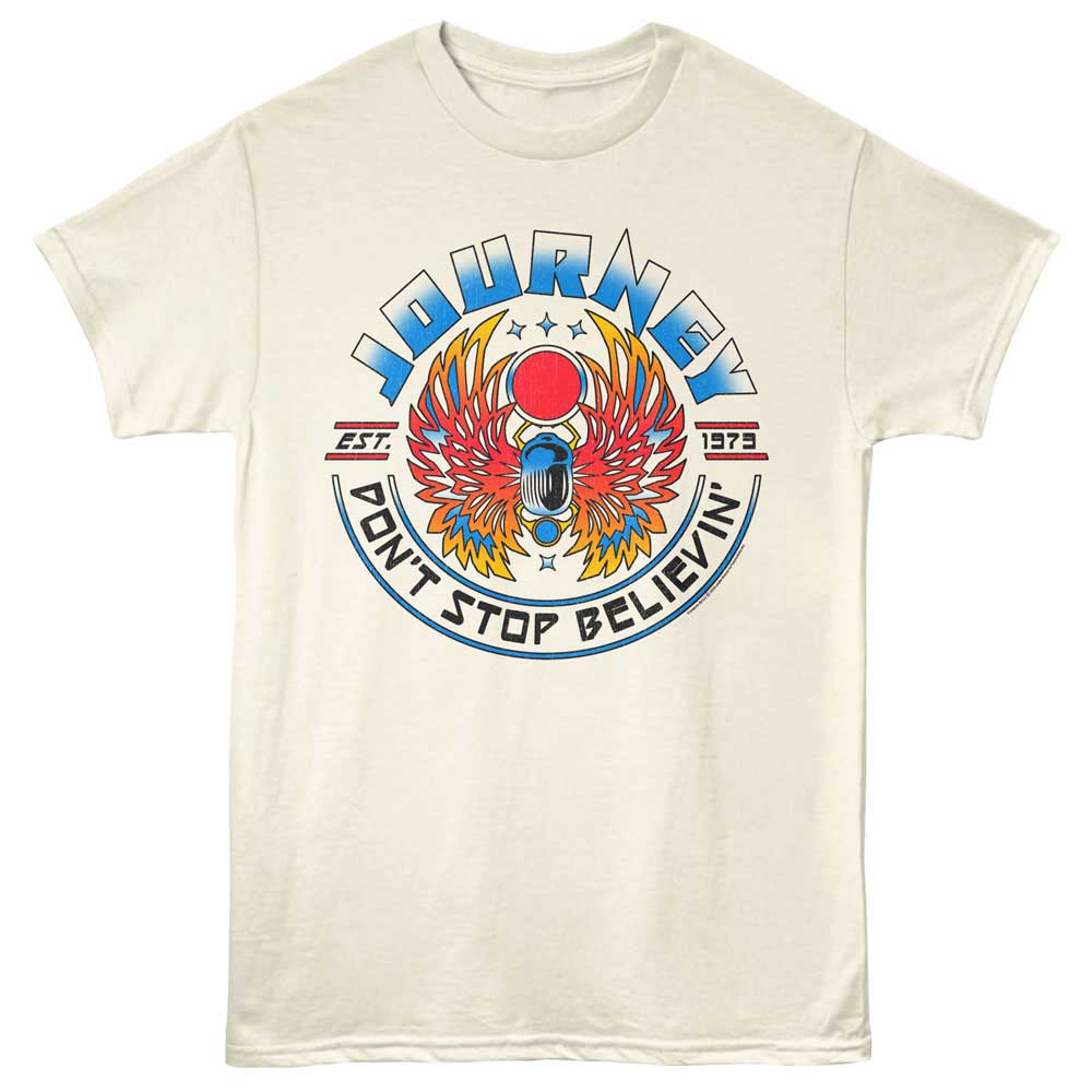 Beige t-shirt with colorful &