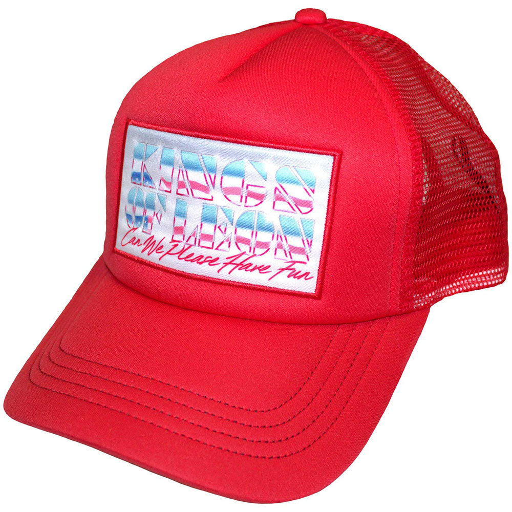 KINGS OF LEON Baseball Cap, Can We Please Have Fun Border