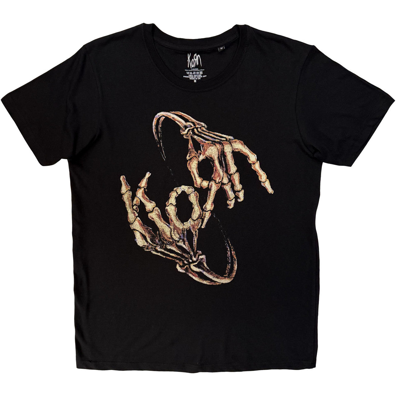 KORN Attractive T-Shirt, Skeleton Hands