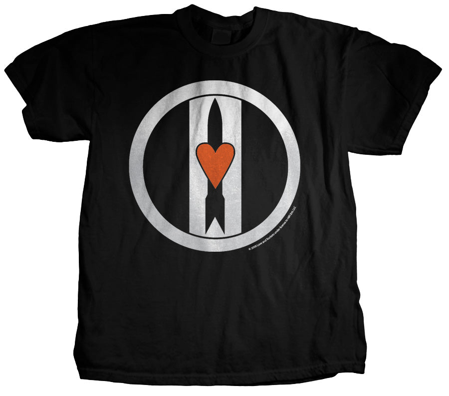 LOVE AND ROCKETS T-Shirt, Logo Discharge