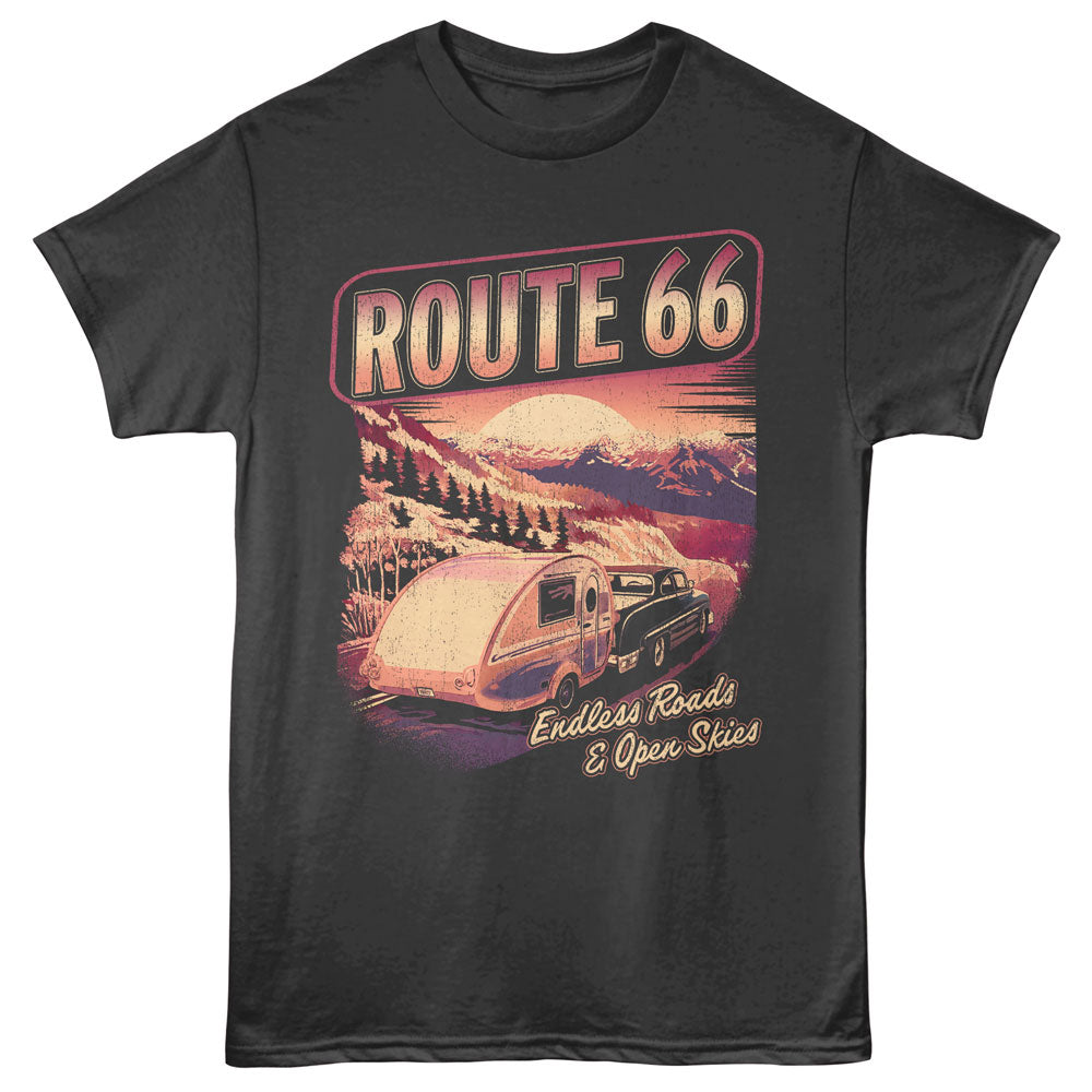 ROUTE 66 Eye-Catching T-Shirt, SUNSET