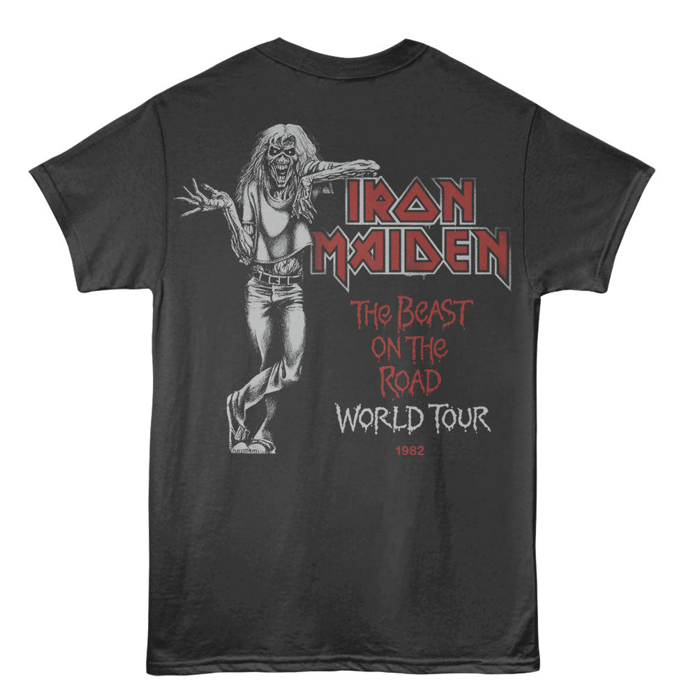 IRON MAIDEN Eye-Catching T-Shirt, WORLD TOUR 1982